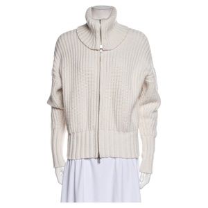 Autumn Cashmere Turtleneck, Long Sleeve, Concealed Zip Closure at Front